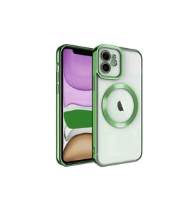 Apple iPhone 12 Kılıf Kross Magneticsafe Kapak - Koyu Yeşil