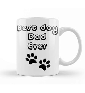 Best Dog Dad Ever 09 Kupa Bardak Porselen