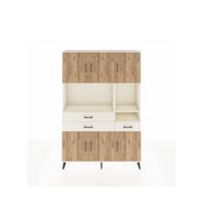 Arges Dolap 9 Raflı 3 Çekmeceli 6 Kapaklı 132x30x195 Aytaşı-Çam/Aytaşı
