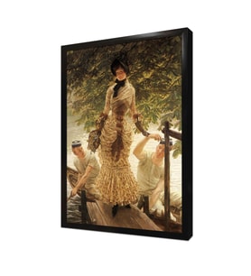 Thames Nehri Kıyısında James Tissot Çerçeveli Mdf Tablo