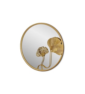 LAMEDOR GINGKO LEAF CIRCLE AYNA GOLD 60X60 CM