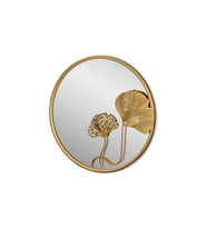 LAMEDOR GINGKO LEAF CIRCLE AYNA GOLD 60X60 CM