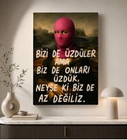 BK Gift Vintage Klasik Sanat Esprili Sözlü Dekoratif Kanvas Tablo - 35