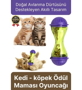 Premium Seri Saklama Hazneli İçgüdüsel Avlanma Kum Saati İnteraktif Kedi köpek Ödül Maması Oyuncağı