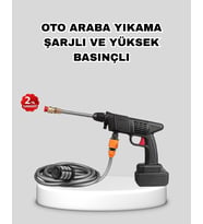 Akülü Araba Yıkama Makinesi 21V Güçlü Basınçlı Çift Akülü Taşınabilir