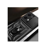 Po X6 Kılıf Pars Lens Yüzüklü  - Yeşil