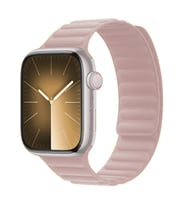 Apple Watch 10/11 42mm-38/40/41mm Kordon FineWoven İnce Dokuma Manyetik Baklalı (Rose)