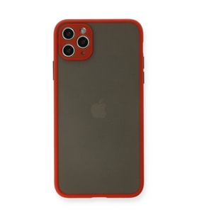 Apple İphone 11 Pro Max Kılıf Montreal Silikon Kapak - Kırmızı