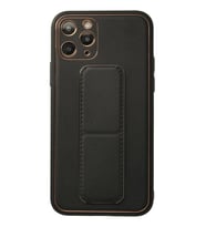 Newface Apple iPhone 11 Pro Kılıf Coco Deri Standlı Kapak - Siyah