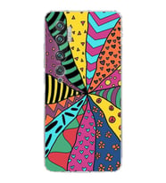 PrintiFy Xiaomi Mi Note 10 Pro ile Uyumlu Retro Color 4  Kamera Korumalı Şeffaf  Kılıf