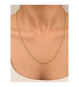Işıltılı Küre Gold Zincir Kolye