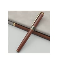Gold İşlemeli Kahverengi Metal Roller Kalem TG-V 11709