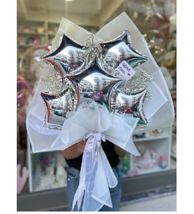 Öğretmenler Gününe Özel Yıldızlı Balon Buketi