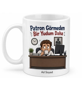 Patrona Yakalanmadan Kahve Molası Yapan Çalışan Kupa Bardak Hediye