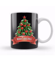 Yılbaşı Yeni Yıl Konseptli Merry Christmas Tree 02 Kupa Bardak Porselen