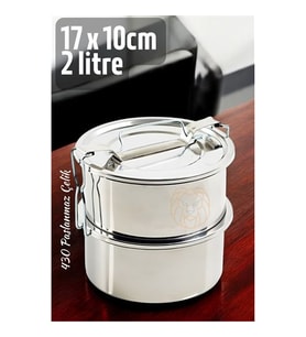 Sefer Tası Paslanmaz Çelik Yemek Kabı 17 cm 2 LİTRE