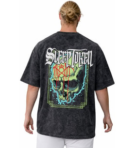 Sleep Token Rock Metal Müzik Grubu Sırt Baskılı Unisex Oversize Yıkamalı Tişört