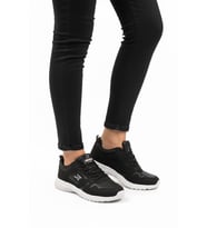 Ayakmod Siyah Hafif Esnek Unisex Spor Ayakkabı Xstep 020-Cilt G (Siyah - Beyaz)
