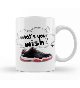 What's Your Wish Air jordan 11 low Funny Athletic Sports Fan Mens  s Kids Kupa Bardak Porselen