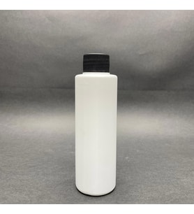 150 cc Mat Beyaz Sert PE Şişe  - Siyah Contalı Kapaklı- 150ml Plastik Şişe x 10 Adet