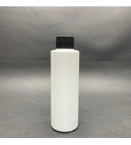 150 cc Mat Beyaz Sert PE Şişe  - Siyah Contalı Kapaklı- 150ml Plastik Şişe x 10 Adet