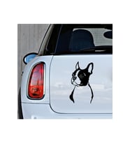 Boston Terrier Cinsi köpek Sticker Yapıştırma Etiket 25cm Siyah