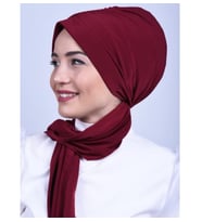 Monalisa Home Şık Büzgülü  Bordo Renkli Bone