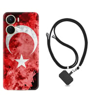 Vivo Y16 Kılıf Resimli Boyun Askılı İpli Desenli Silikon Şanlı Türk Bayrağı 3 1395