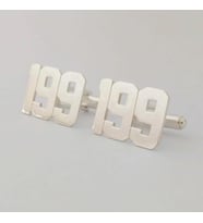 Kişiye Özel 925 Ayar Gümüş Numara Kol Düğmesi