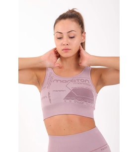 Maraton SlimFit Kadın Atlet Yaka Lila Bra