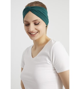 Hürrem Yeşili, butik tasarım Kadın Bandana Saç Bandı, ekstra yumuşak,  Esnek, doğal, pamuklu Penye