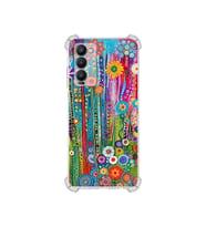 PrintiFy Tecno Camon 18 ile Uyumlu Düşlerin Dansı Serisi Folklorik Bahçe Tasarımlı Uv Baskılı Köşe Korumalı Antişok Kılıf