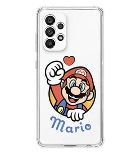 Samsung Galaxy A33 Uyumlu Süper Mario Desenli Şeffaf Telefon Kılıfı
