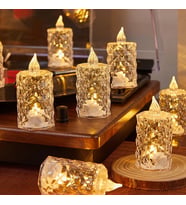 Led Mum Şeffaf Kristal Led Mum Pilli Alevsiz Çay Mumu Düğün Doğum Günü Ortam Işığı