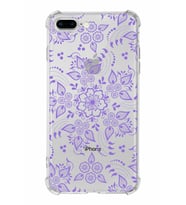 Apple iPhone 8 Plus Uyumlu Köşe Korumalı Antişok  Kapak Nostalji Desen Tasarımlı Şeffaf  Kılıf