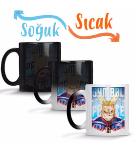 Boku No Hero Academia Symbol of Peace Sihirli Kupa Bardak Porselen