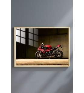Motor Bmw S1000RR Çerçeveli Metal Poster Tablo