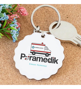 İsme Özel Paramedik Papatya Anahtarlık