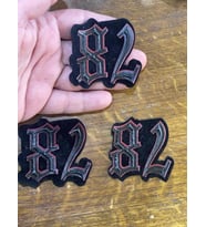 3'LÜ 4X5 CM 82 RAKAMI ÜTÜ İLE YAPIŞAN APLİKE ARMA YAMA DİKİŞ AKSESUARI