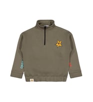 Civil Boys Relax Yıldız Baskılı 6-9 Yaş Sweatshirt - Haki
