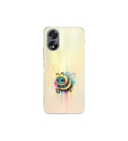 Oppo Reno A38 ile uyumlu Splash arı tasarımlı şeffaf silikon kılıf