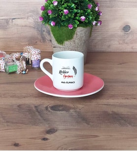 Rehber Öğretmen Türk Kahvesi Fincanı Pembe Öğretmenler Günü Hediyesi