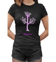 Yoga Namaste Siyah Kadın Tshirt