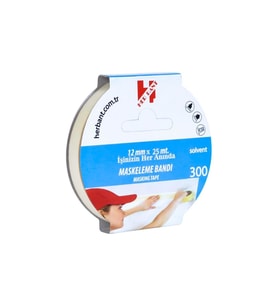 Her Bant Maskeleme Bandı 12 mm x 25 Metre Krepe Maskeleme Bantı