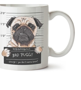 Köpek Baskılı Porselen Kupa Bardak