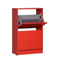 Adore Mobilya Flat Duo 2 Katlı Ayakkabılık-Kırmızı 51x84x26 cm (GxYxD)