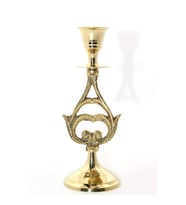 Periboia Tekli Pirinç Şamdan Model 6 (Siyah-Kırmızı)