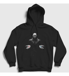 Presmono Unisex Siyah Red Pill Blue Pill Morpheus Film The Matrix Kapüşonlu Sweatshirt 449910tt