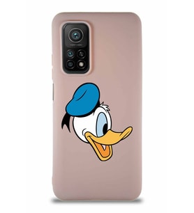 Xiaomi Mi 10T Soft Premier Kapak Donald Duck-F Tasarımlı Silikon Kılıf - Pudra (Şeffaf)