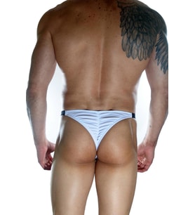 Mulvxbrf Brf02  Erkek Beyaz Arkası Büzgülü Brazillian Slip (Mulvix)
